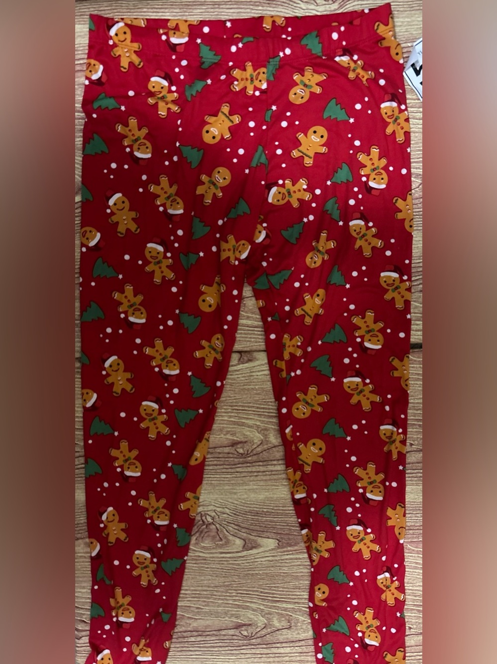 Carter's Red Gingerbread & Green Tree Holiday Leggings